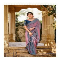 LT Fabrics Utopia Wholesale Malai Silk With Fancy Contrast Blouse Festive Sarees