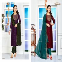 sarista by vishnu hit design crunchey silk elegant style unstitch suit