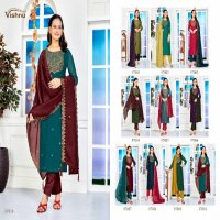 sarista by vishnu hit design crunchey silk elegant style unstitch suit
