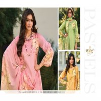 Rang Fashion Pastels Wholesale Pure VIscose Muslin With Knot Work Salwar Suits