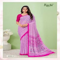 Ruchi Star Chiffon 186 Wholesale Chiffon Fabrics Printed Ethnic Sarees
