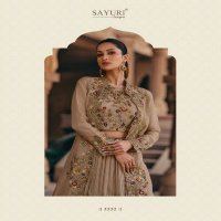 mahotsav Nx by sayuri designer chinon silk embroidered full stitch indo western dress