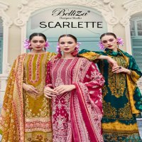 Belliza Scarlette Wholesale Pure Cotton With Embroidery Dress Material