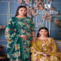 Alok Ashmira Wholesale Pure Cambric With Fancy Work Dress Material