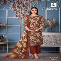 Alok Ashmira Wholesale Pure Cambric With Fancy Work Dress Material