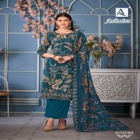 Alok Ashmira Wholesale Pure Cambric With Fancy Work Dress Material