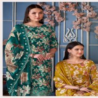 Alok Ashmira Wholesale Pure Cambric With Fancy Work Dress Material