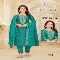 The Final Touch Muskan Wholesale Roman With Embroidery Work Readymade Suits