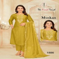 The Final Touch Muskan Wholesale Roman With Embroidery Work Readymade Suits