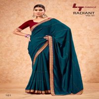 radiant vol 1 by lt fabrics dola silk casual printed saree with fancy blouse