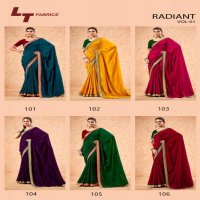 radiant vol 1 by lt fabrics dola silk casual printed saree with fancy blouse