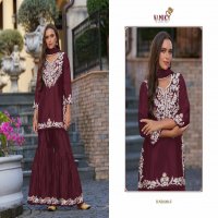 vamika anamika vol 1 chinon fully stitch designer sharara style 3pcs dress