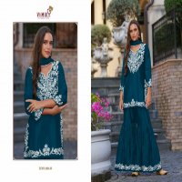 vamika anamika vol 1 chinon fully stitch designer sharara style 3pcs dress