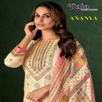 Kala Fashion Ananya Wholesale Pure Muslin With Hand Work Dress Material