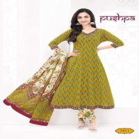 aarvi fashion pushpa vol 1 cotton fully stitch casual anarkali 3pcs dress