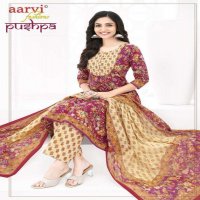 aarvi fashion pushpa vol 1 cotton fully stitch casual anarkali 3pcs dress