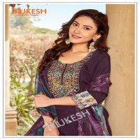 Banwery ishani viscose roman silk readymade classic 3pcs dress online