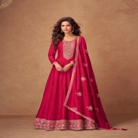 Aashirwad Rashmika Wholesale Premium Silk Free Size Stitched Gowns