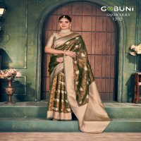 gobuni sakhi silks zari silk stylish look sarees online