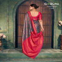 gobuni sakhi silks zari silk stylish look sarees online