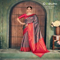 gobuni sakhi silks zari silk stylish look sarees online