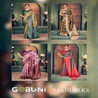 gobuni sakhi silks zari silk stylish look sarees online