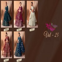 Zeel Clothing Zeel Vol-25 Wholesale Georgette Fabrics Designer Lehengas