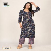 Blue Hills Fresh Sip Wholesale Rayon Capsule Print Kurti With Pants