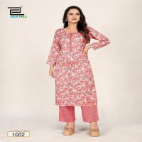 Blue Hills Fresh Sip Wholesale Rayon Capsule Print Kurti With Pants