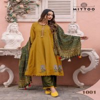 Mittoo Baarati Wholesale Vichitra Fabrics Kurti With Pant And Dupatta