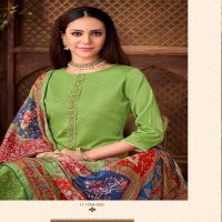 Alok Mishika Wholesale Pure Zam Fancy Embroidery Dress Material