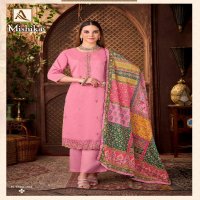 Alok Mishika Wholesale Pure Zam Fancy Embroidery Dress Material
