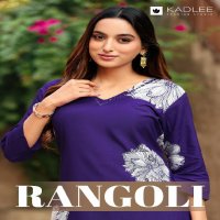 rangoli by kadlee rayon readymade classic kurti with pant exports