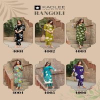 rangoli by kadlee rayon readymade classic kurti with pant exports