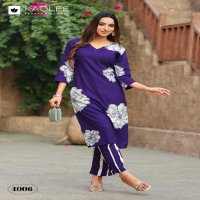 rangoli by kadlee rayon readymade classic kurti with pant exports