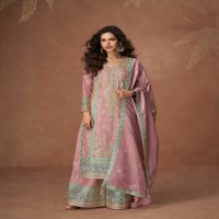 Aashirwad Tashi Wholesale Organza Simer Silk Free Size Stitched Suits