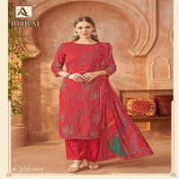 Alok Rubal Wholesale Viscose Muslin With Hand Work Dress Material