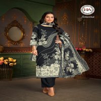 Harshit Ameena Wholesale Pure Zam Cotton With Hand Work Dress Material