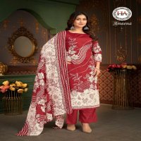 Harshit Ameena Wholesale Pure Zam Cotton With Hand Work Dress Material