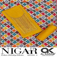 Al Karam Nigar Vol-4 Wholesale Embroidery Cotton Dress Material