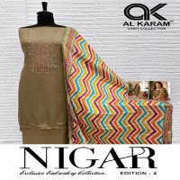 Al Karam Nigar Vol-4 Wholesale Embroidery Cotton Dress Material
