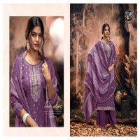 Fourdots Maharani Wholesale Viscose Muslin Jacquard With Heavy Work Dress Material