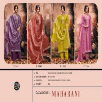 Fourdots Maharani Wholesale Viscose Muslin Jacquard With Heavy Work Dress Material