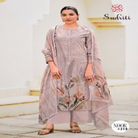 Sudriti Noor Wholesale Pure Cotton Lawn With Hand Work Salwar Suits