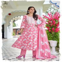 Premnath Pitambri Wholesale Pure Cotton Anarkali 3 Piece With Cotton Dupatta Suits