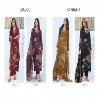 Glossy Simar Swarnika Wholesale Viscose Muslin With Hand Work Suits