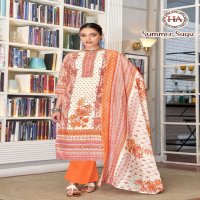 Harshit Summer Saga Wholesale Pure Cotton With Swarovski Diamond Work Dress Material