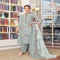 Harshit Summer Saga Wholesale Pure Cotton With Swarovski Diamond Work Dress Material