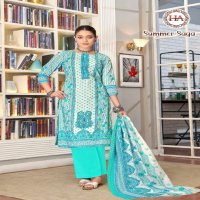 Harshit Summer Saga Wholesale Pure Cotton With Swarovski Diamond Work Dress Material