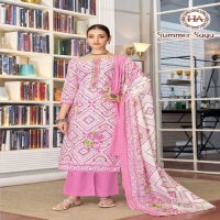 Harshit Summer Saga Wholesale Pure Cotton With Swarovski Diamond Work Dress Material